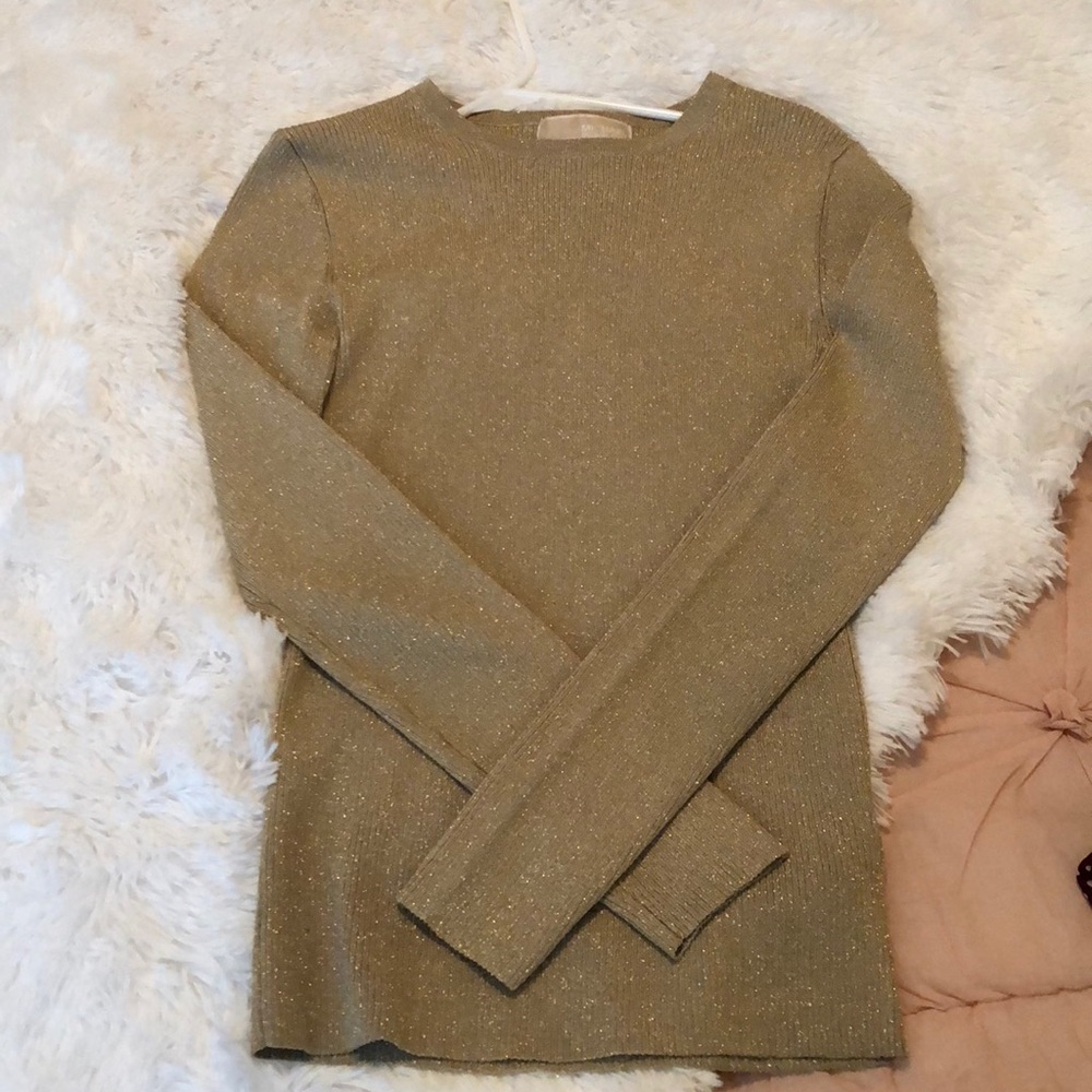 Michael Kors Metalic Gold Sweater